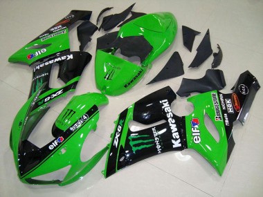 Kawasaki ZX6R 05-06 Motorrad Verkleidungen - Grünes Monster Kaufen