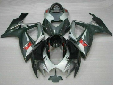 Suzuki GSXR 600 / 750 K6 06-07 Motorrad Verkleidungen - Silber Schwarz Kaufen